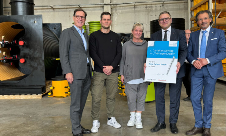 Übergabe des 1. ThüringenKredits an die Terra Calidus GmbH aus Gera