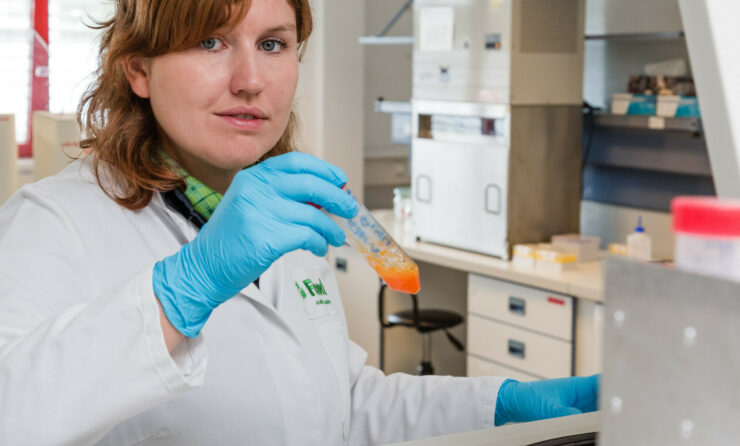 Forschung in Thüringen (im Bild: Forscherin im Labor zur Untersuchung von Lebensmitteln)